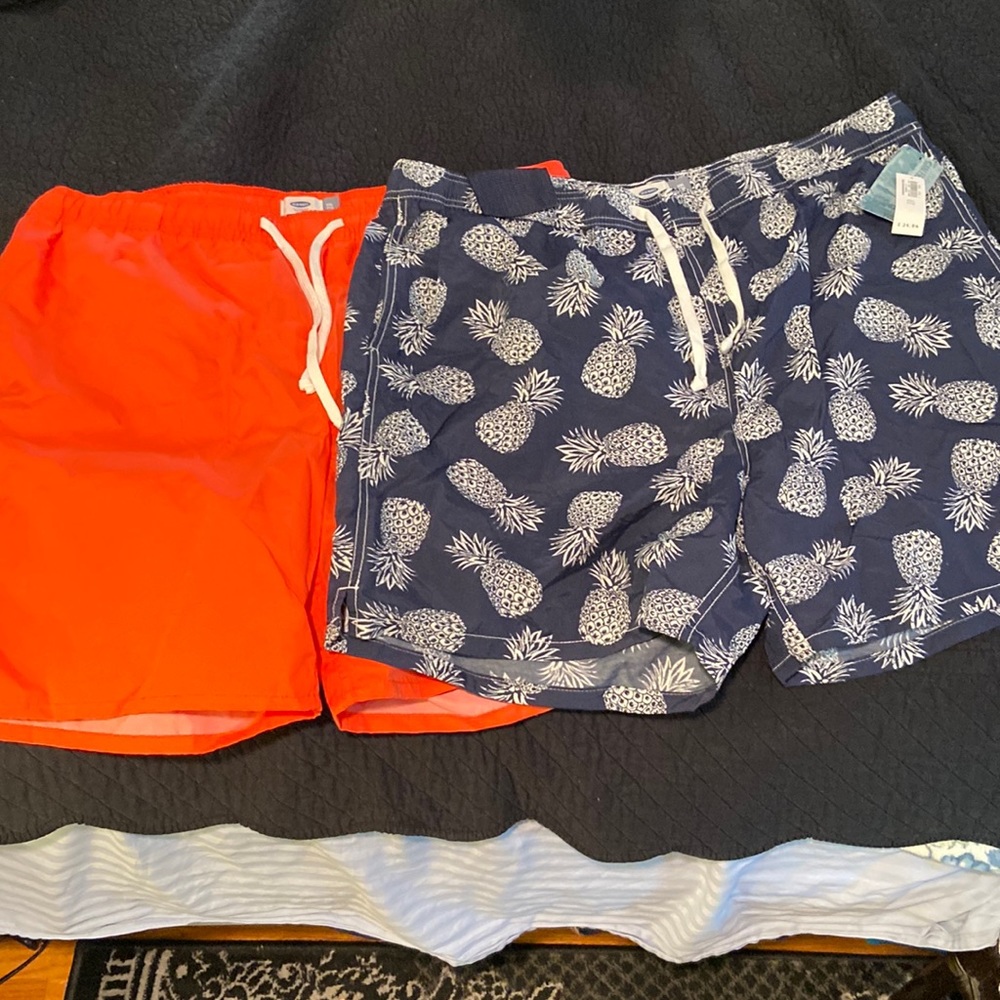 Two old navy xxl 2xl swim trucks pineapple nautical brand new with tags